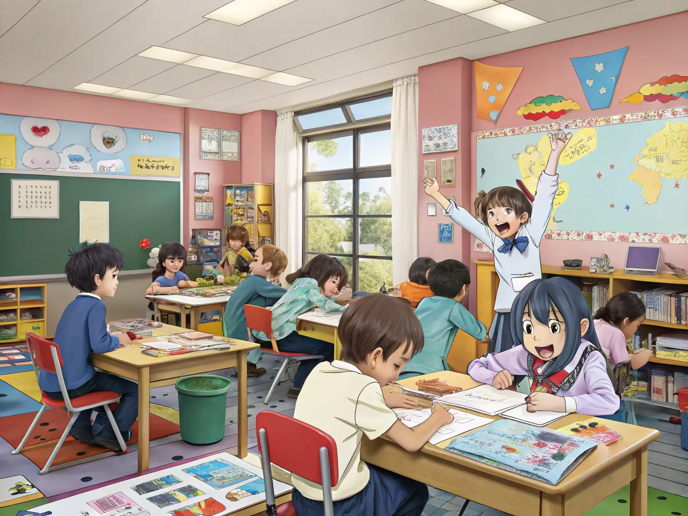 An image of children participating in an educational workshop, learning about local history and culture, with a focus on interactive and engaging activities.